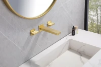Смеситель для раковины Abber Daheim AF82122G С ВНУТРЕННЕЙ ЧАСТЬЮ, матовое золото