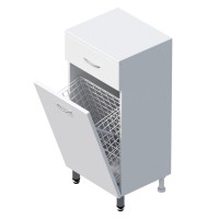 Тумба Onika Каприз 40 напольный, с бельевой корзиной, белый