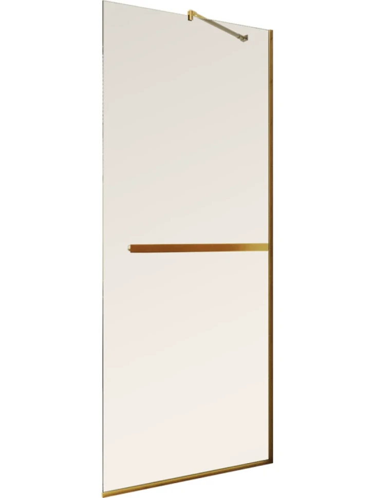 Душевая перегородка Maybahglass MGD-709-3у 109 см, профиль золото, стекло бронза