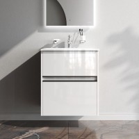 Тумба с раковиной AM.PM Sense 60 подвесная, 2 ящика, белый глянец