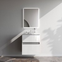 Тумба с раковиной AM.PM Sense 60 подвесная, 2 ящика, белый глянец