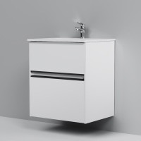 Тумба с раковиной AM.PM Sense 60 подвесная, 2 ящика, белый глянец
