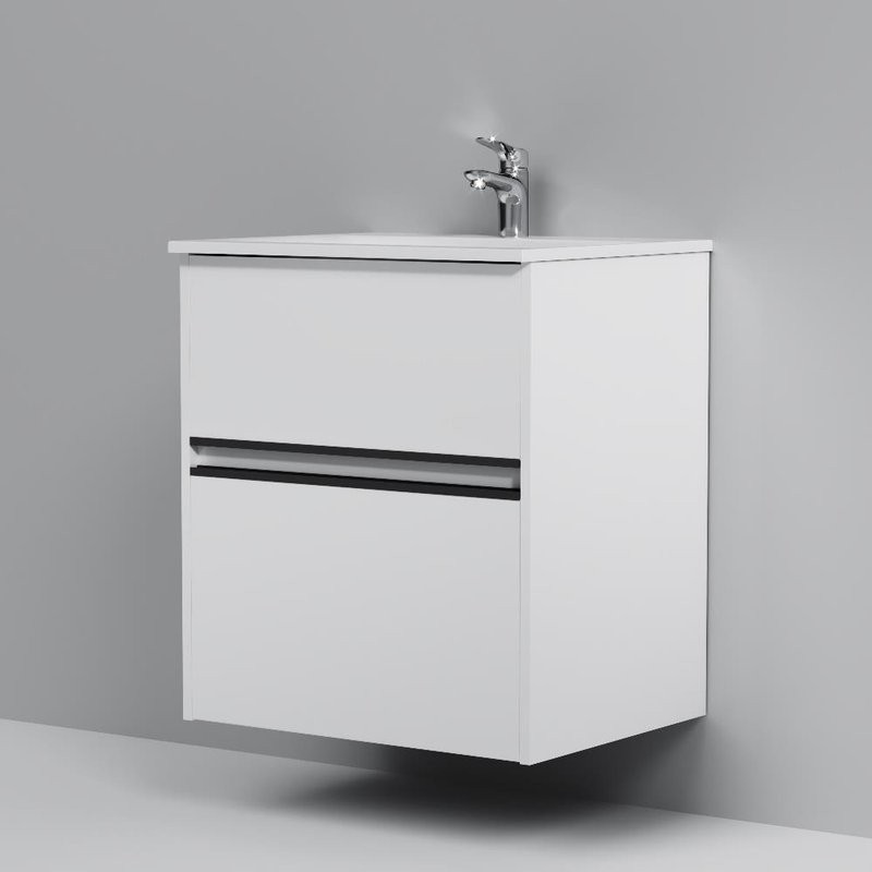 Тумба с раковиной AM.PM Sense 60 подвесная, 2 ящика, белый глянец