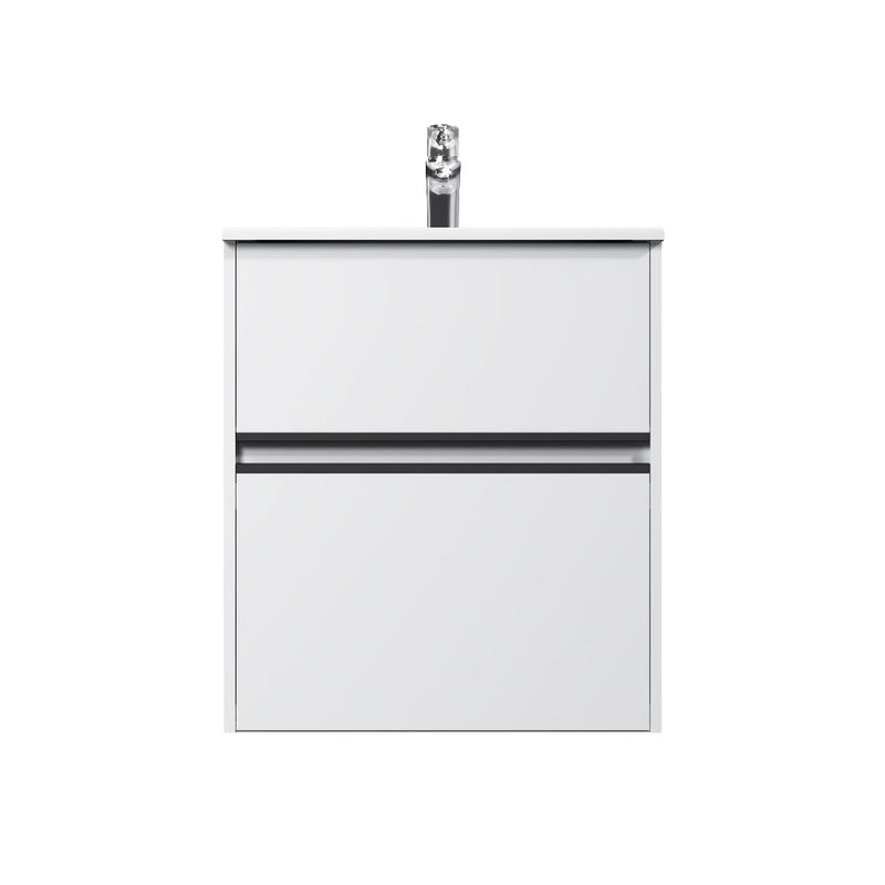 Тумба с раковиной AM.PM Sense 60 подвесная, 2 ящика, белый глянец