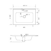 Тумба с раковиной AM.PM Sense 60 подвесная, 2 ящика, белый глянец