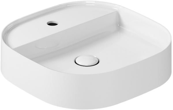 Накладная раковина Galassia SmartB 7403 45 глянцевая белая, квадратная, фаянс