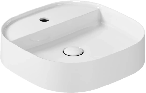 Накладная раковина Galassia SmartB 7403 45 глянцевая белая, квадратная, фаянс