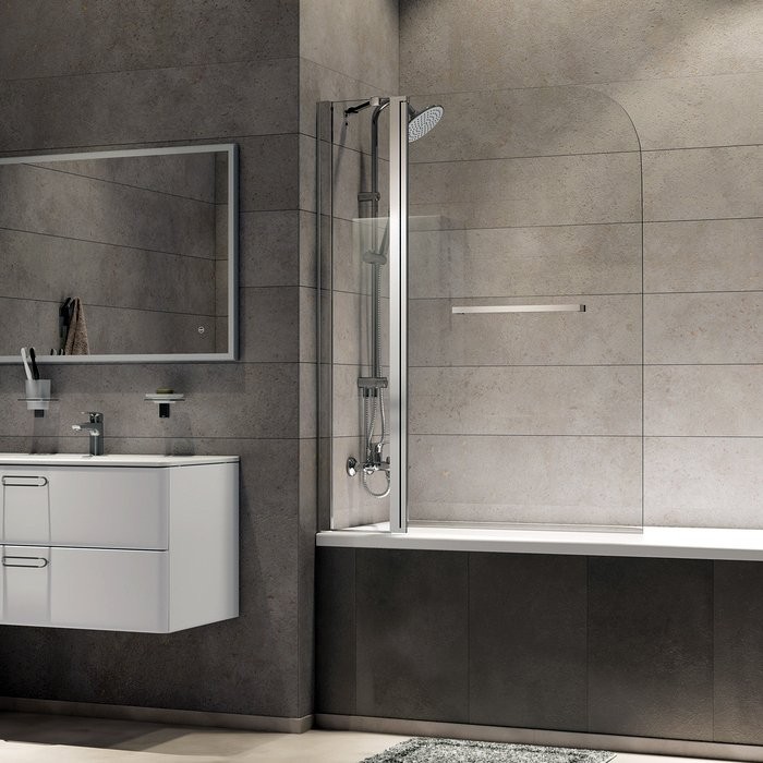 Шторка на ванну IDDIS Ray RAY6CS1i90 110х140, профиль глянцевый алюминий