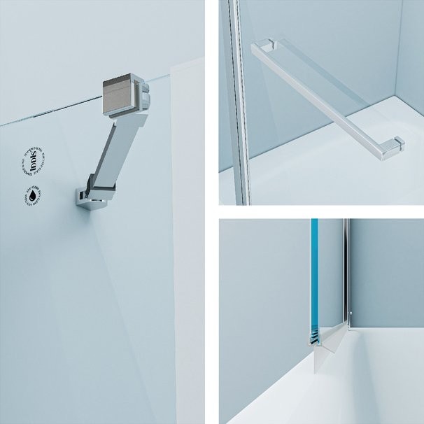 Шторка на ванну IDDIS Ray RAY6CS1i90 110х140, профиль глянцевый алюминий