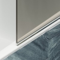Шторка на ванну Maybahglass MGV-646-3 40 см, профиль золото, стекло бронза