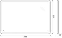 Зеркало BelBagno SPC-MAR-1200-800-LED-TCH