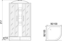 Душевая кабина River Temza 100/24 TH Душевая кабина River Temza 100/24 TH