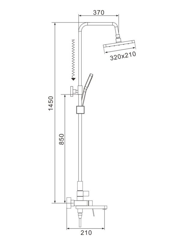 Душевая стойка Shevanik S4536T