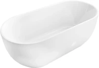 Акриловая ванна BelBagno BB70-1700-800 170x80 см, отдельностоящая, белая, овальная, со сливом-переливом