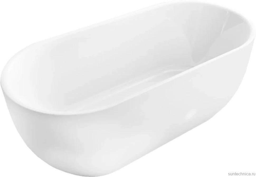 Акриловая ванна BelBagno BB70-1700-800 170x80 см, отдельностоящая, белая, овальная, со сливом-переливом