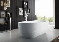 Акриловая ванна BelBagno BB70-1700-800 170x80 см, отдельностоящая, белая, овальная, со сливом-переливом