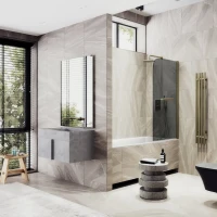Шторка на ванну Maybahglass MGV-779-2 60x140, профиль бронза, стекло графит