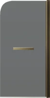 Шторка на ванну Maybahglass MGV-779-2 60x140, профиль бронза, стекло графит