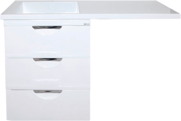 Тумба под раковину Misty Куба 60 белая, под стиральную машину