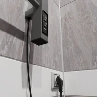 Полотенцесушитель электрический Altasan Каталея СП4080СМ 80x40 см, подключение справа, слева, матовый серый, лесенка, из стали