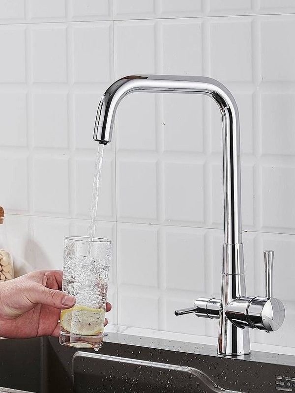 Смеситель для кухни с подключением фильтра Shevanik S528, хром