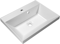 Тумба с раковиной AQUAme S3 60 подвесная, 2 ящика, белый глянец