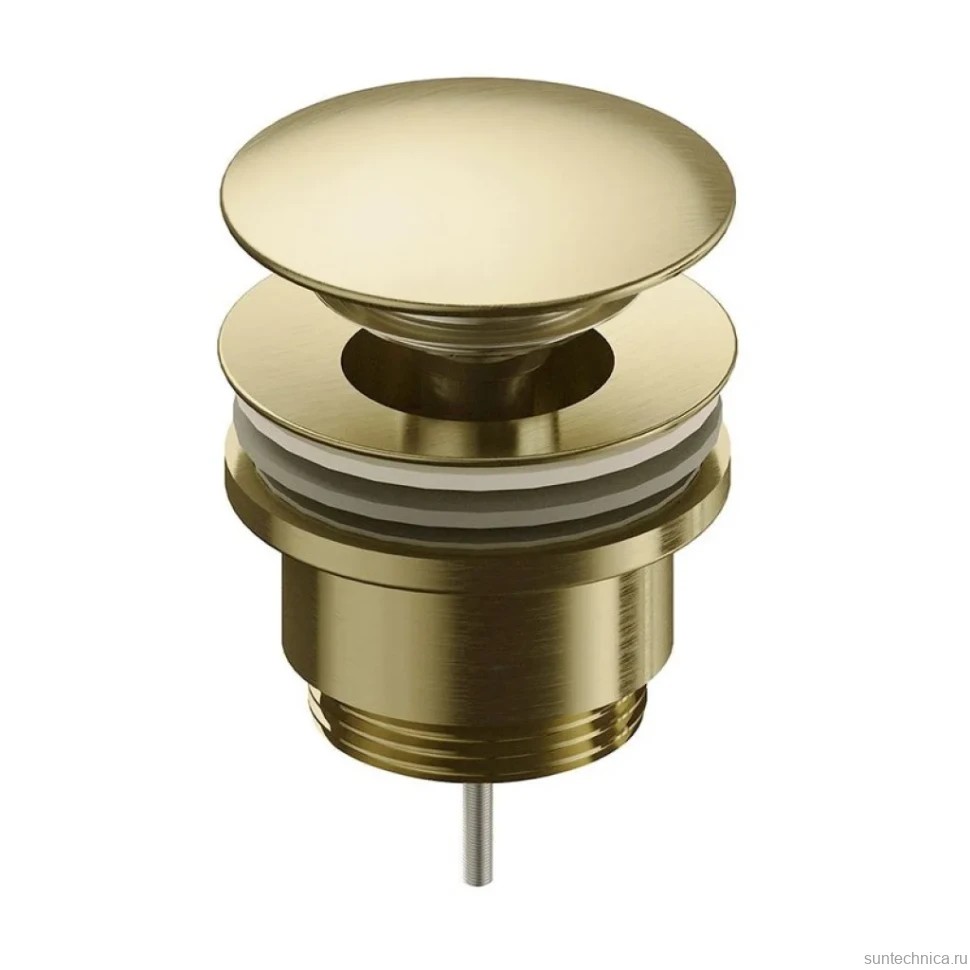 Донный клапан для раковины AQUAme AQM7003GM с переливом, темно-серый