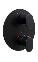 Термостатический смеситель встраиваемый KERAMA MARAZZI Ole 67638EKM.01.093 С ВНУТРЕННЕЙ ЧАСТЬЮ, матовый черный