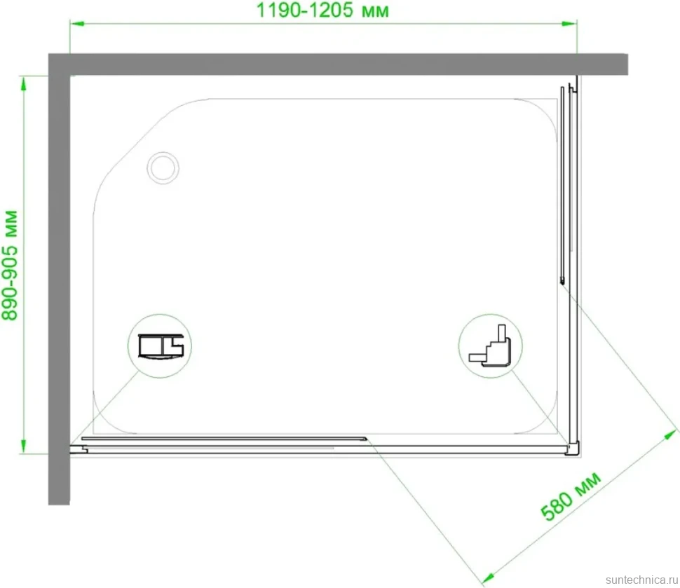 Душевой уголок Royal Bath HPD RB 9120 HPD-T 120x90