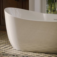 Акриловая ванна Sancos Jazz FB17 170x80 см, отдельностоящая, белая, овальная, с каркасом, со сливом-переливом