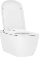 Комплект Lavinia Boho Унитаз подвесной Smart V-Clean 3359101R безободковый, с микролифтом + Инсталляция RelFix 38010010 + Кнопка RelFix 3805001W белая + Дозатор RelFix 38040010