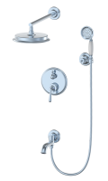 Душевой комплект Wonzon & Woghand WW-88939008-CR С ВНУТРЕННЕЙ ЧАСТЬЮ, хром