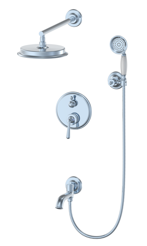 Душевой комплект Wonzon & Woghand WW-88939008-CR С ВНУТРЕННЕЙ ЧАСТЬЮ, хром