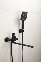 Смеситель с длинным изливом для ванны BELZ B715 B22715-7 черный Смеситель с длинным изливом для ванны BELZ B715 B22715-7 черный