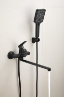 Смеситель с длинным изливом для ванны BELZ B715 B22715-7 черный Смеситель с длинным изливом для ванны BELZ B715 B22715-7 черный