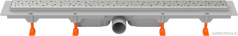 Душевой трап (лоток) MCH Chudej Square CH950/50S 95 см, решетка хром, с сифоном