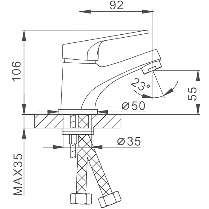 Смеситель для раковины Frap H13 F1013 хром
