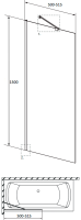 Шторка на ванну Radaway Idea Black PNJ II 50