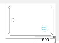 Шторка на ванну RGW Screens SC-056-B 50 см, профиль черный, стекло прозрачное
