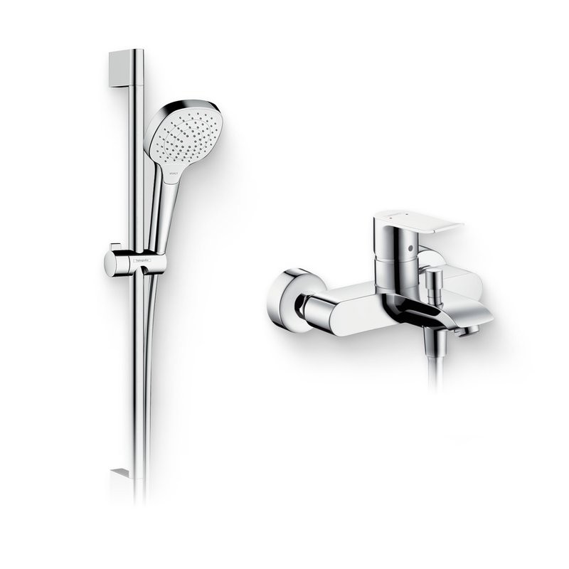 Душевой комплект Смеситель Hansgrohe Metris 31480000 + Гарнитур Croma Select E Vario 26582400