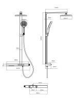 Душевая стойка Vincea Aspire VSFS-4AS1GM с изливом, вороненая сталь