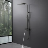 Душевая стойка Timo Tetra-Thermo SX-0169/18 с термостатом, черное золото