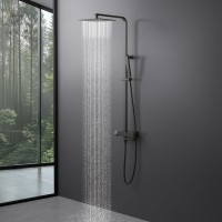 Душевая стойка Timo Tetra-Thermo SX-0169/18 с термостатом, черное золото