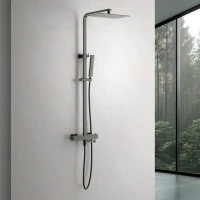 Душевая стойка Timo Tetra-Thermo SX-0169/18 с термостатом, черное золото
