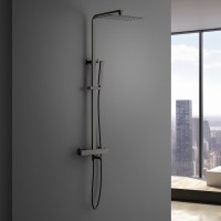 Душевая стойка Timo Tetra-Thermo SX-0169/18 с термостатом, черное золото