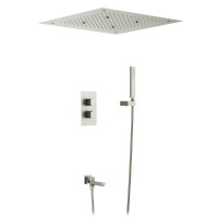 Душевой комплект Timo Petruma SX-5019/13SM С ВНУТРЕННЕЙ ЧАСТЬЮ, с термостатом, никель