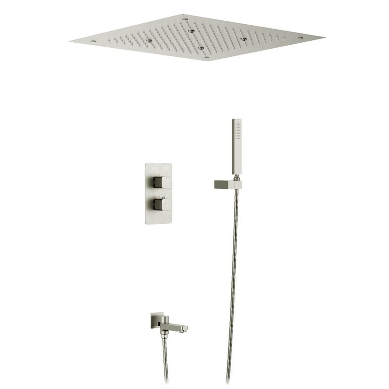 Душевой комплект Timo Petruma SX-5019/13SM С ВНУТРЕННЕЙ ЧАСТЬЮ, с термостатом, никель