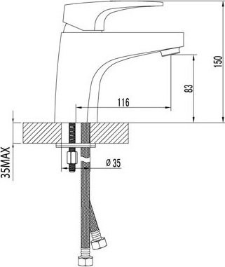 Смеситель для раковины Lemark Shift LM4306C