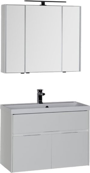 Зеркало-шкаф Aquanet Латина 90 белое