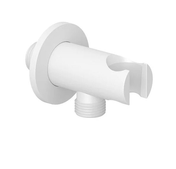 Шланговое подключение Kludi A-QA 6556753-00 с держателем, белое матовое